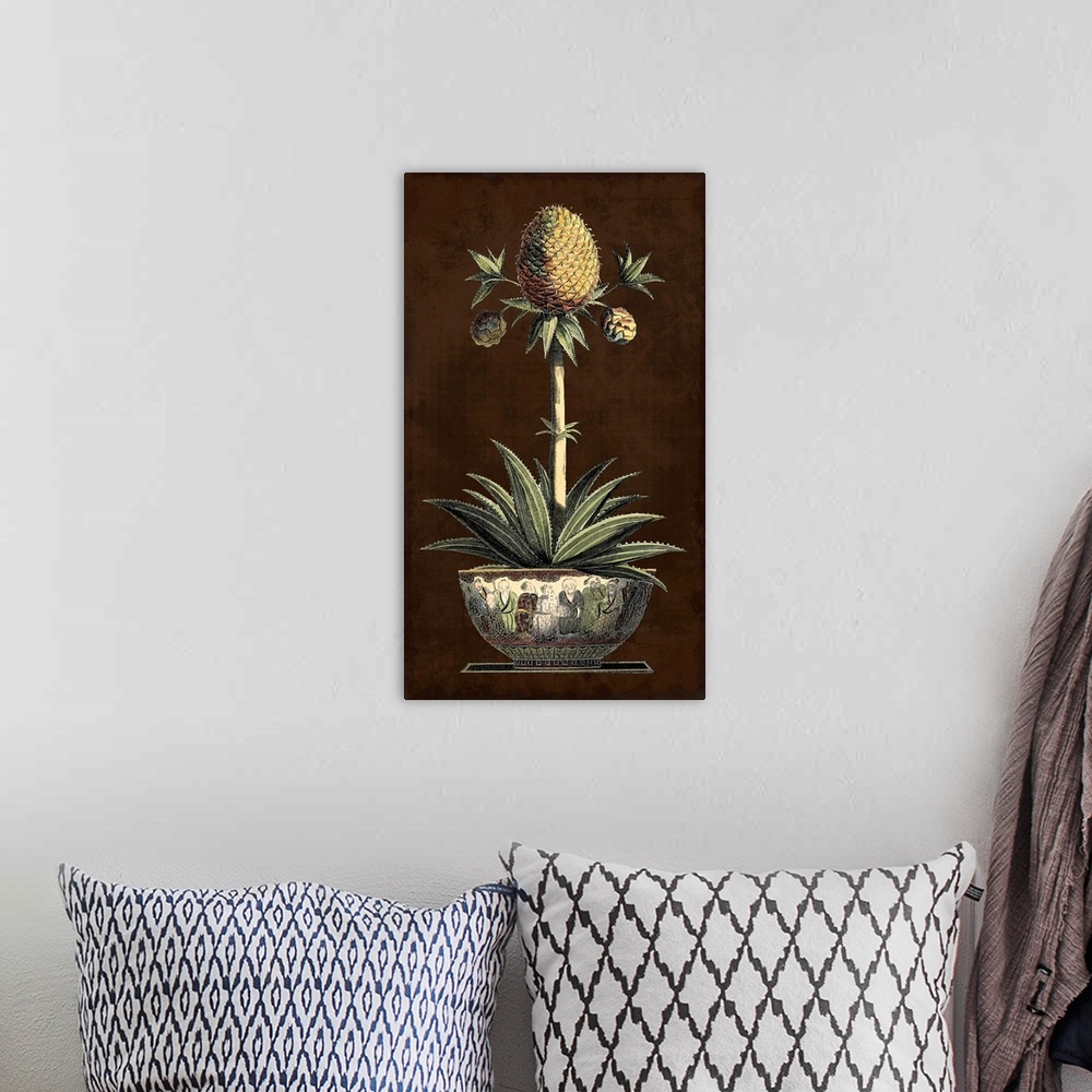 A bohemian room featuring Potted Pineapple I