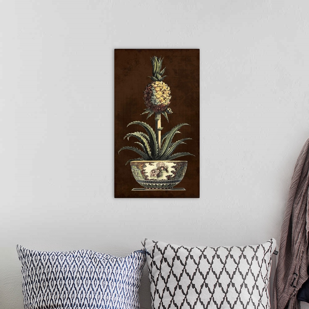 A bohemian room featuring Potted Pineapple II