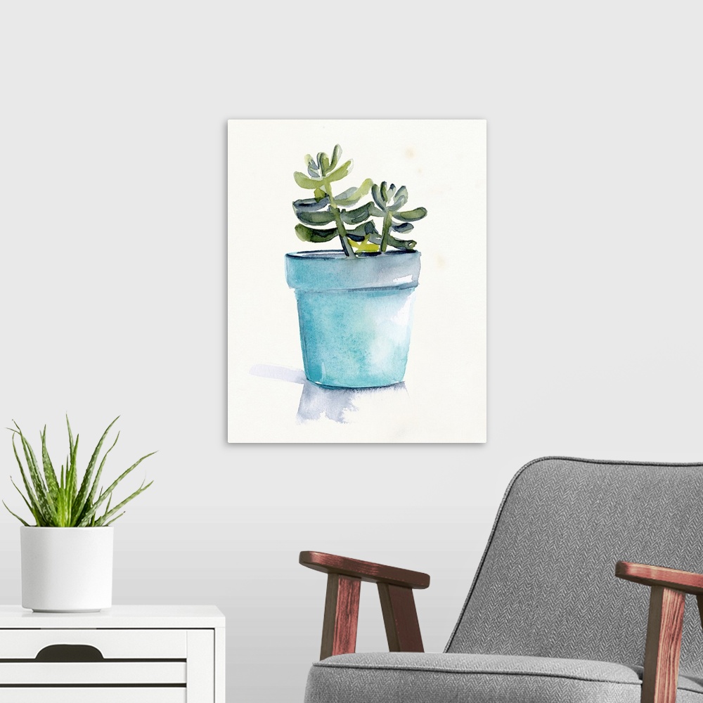 A modern room featuring Potted Succulent II