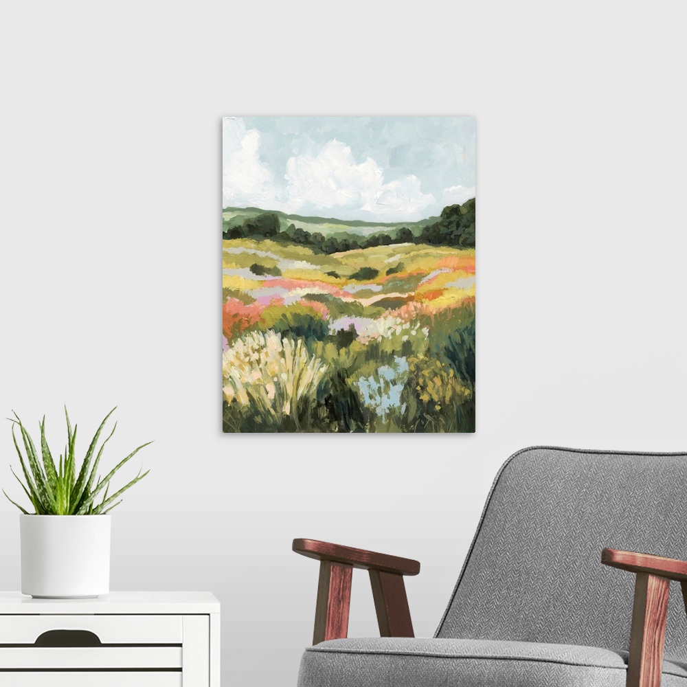 A modern room featuring Prairie Grass Vista I