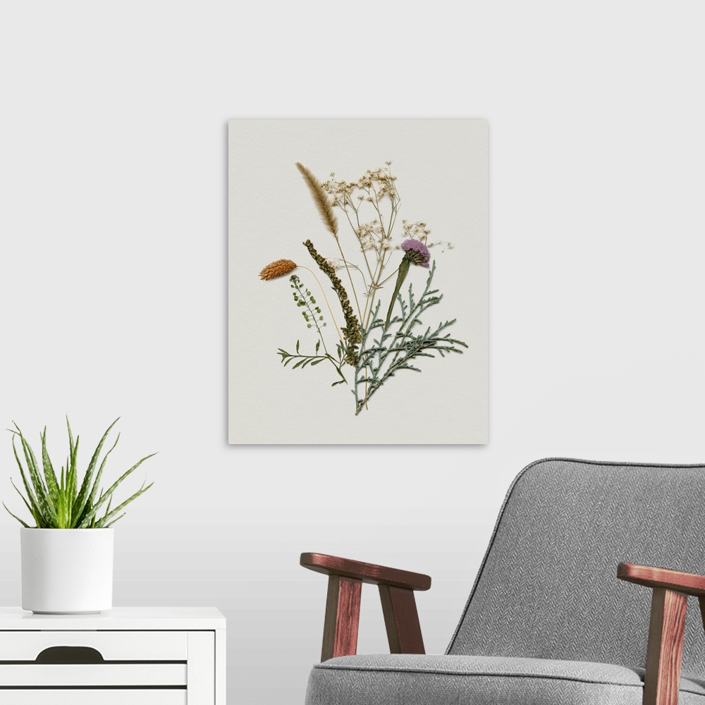 A modern room featuring Pressed Autumn Blooms II