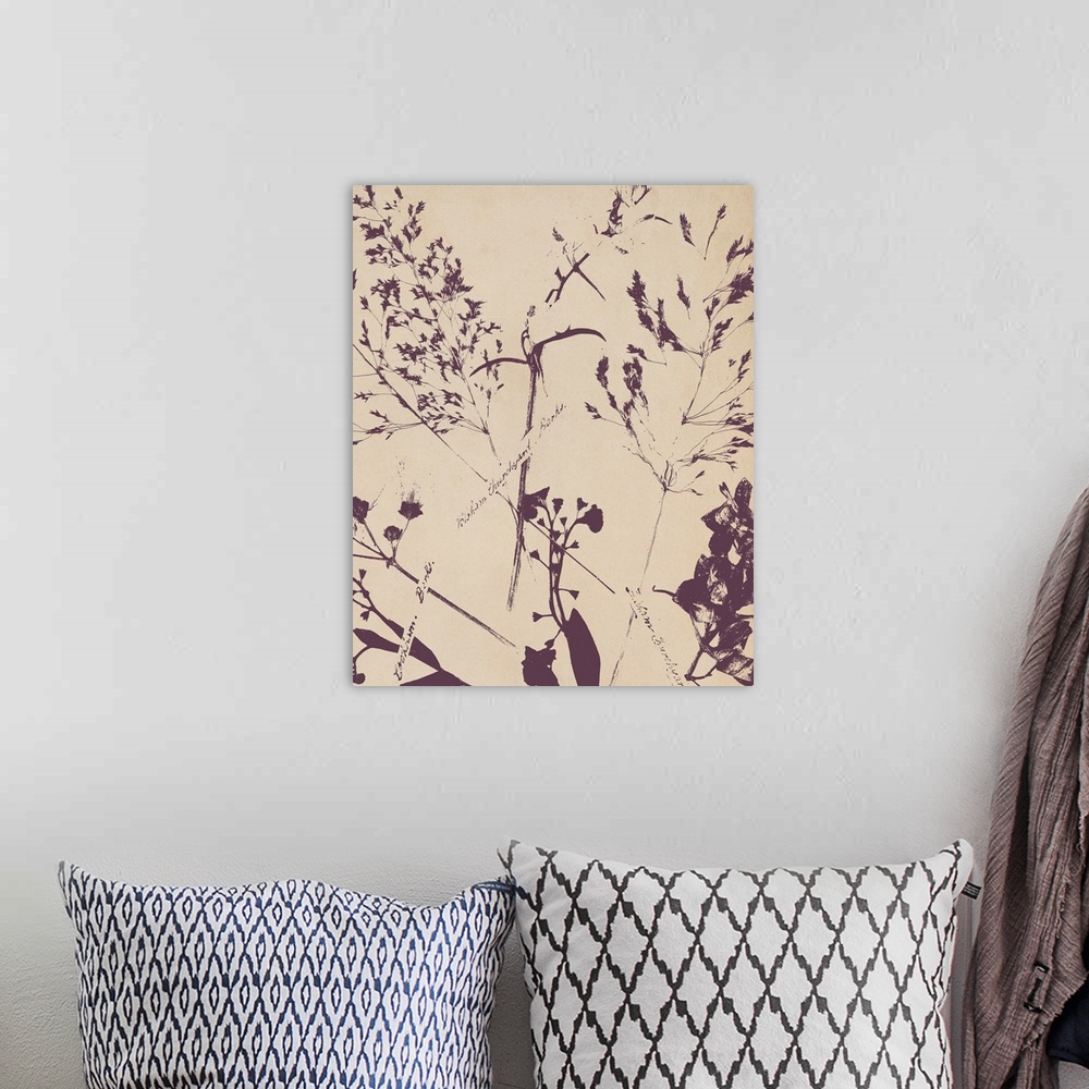 A bohemian room featuring Pressed Silhouette II
