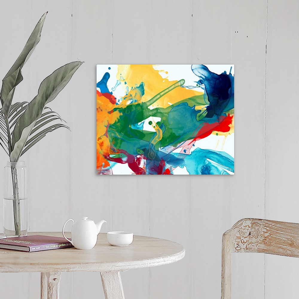 A farmhouse room featuring Primary Abstract I