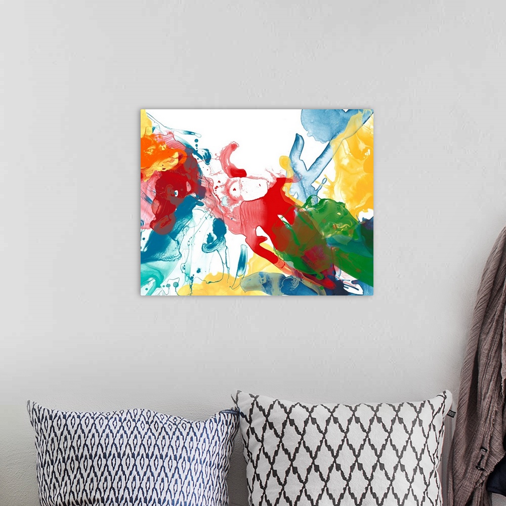 A bohemian room featuring Primary Abstract IV