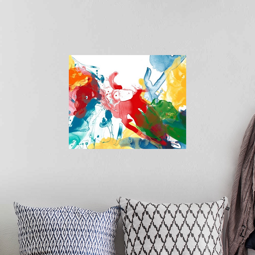 A bohemian room featuring Primary Abstract IV