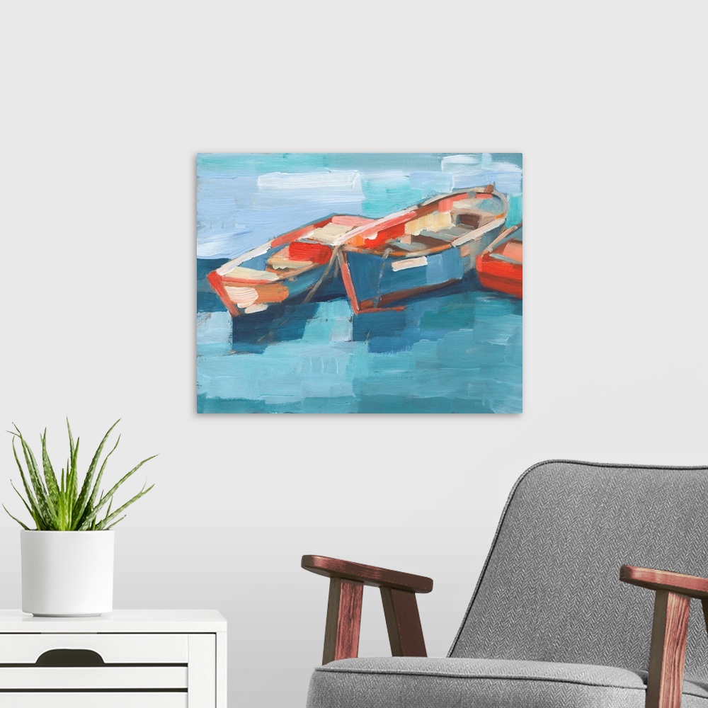 A modern room featuring Primary Boats I