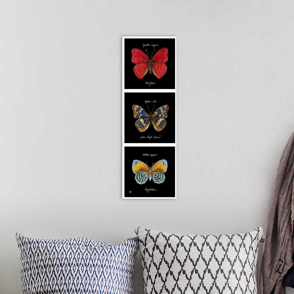 A bohemian room featuring Primary Butterfly Panel I