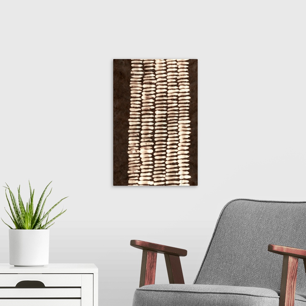 A modern room featuring Primitive Patterns VII