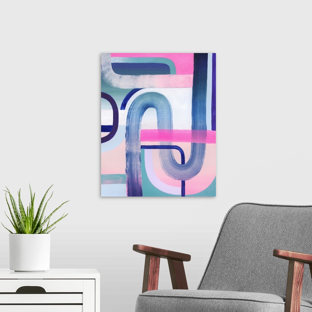 A modern room featuring Prismatic Evening II
