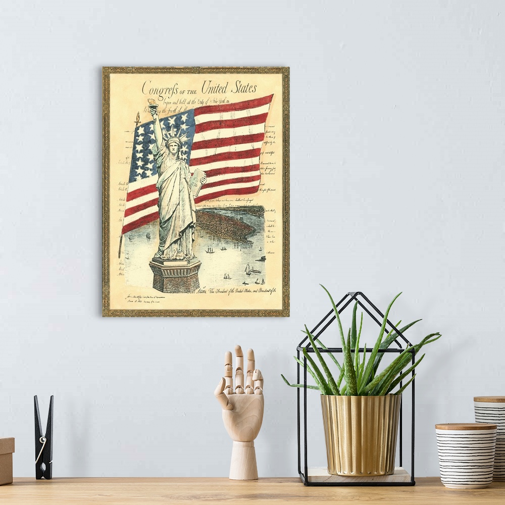 A bohemian room featuring Proud to be an American I