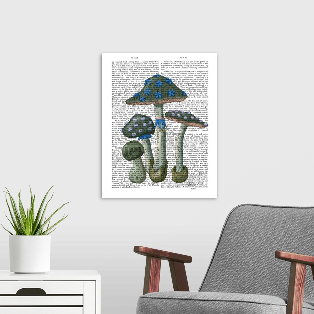 A modern room featuring Psychedelic Mushrooms 1