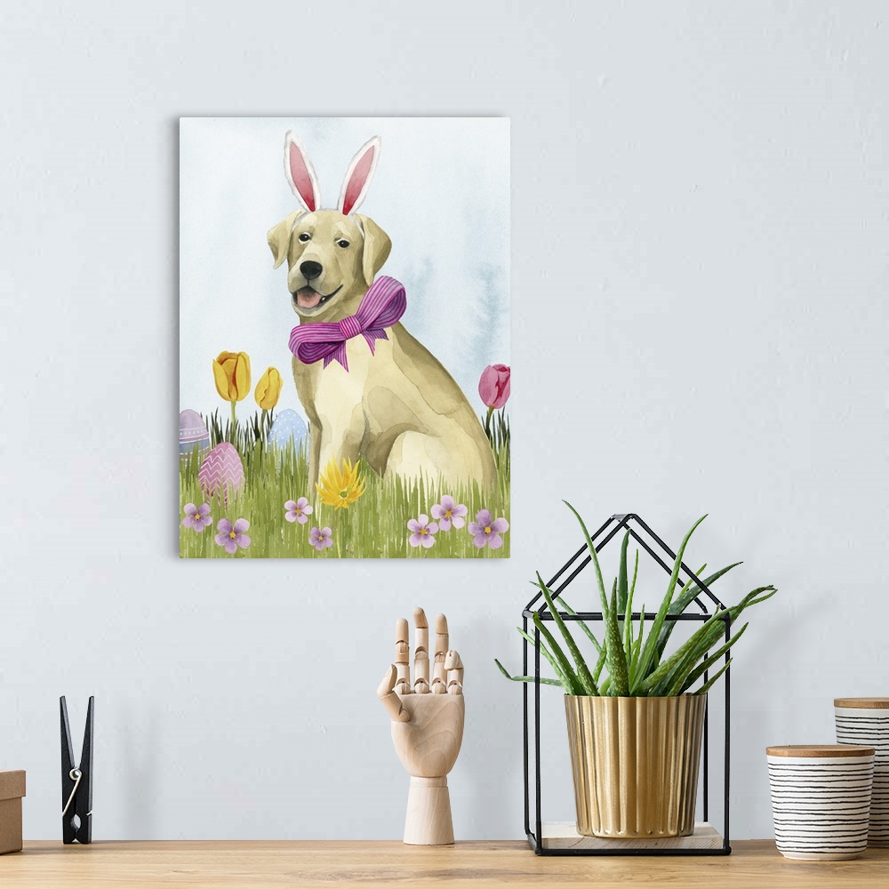 A bohemian room featuring Puppy Easter I