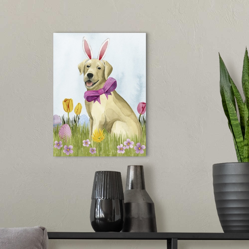 A modern room featuring Puppy Easter I