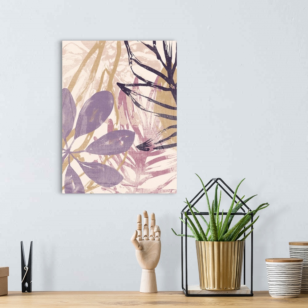 A bohemian room featuring Purple Palms I
