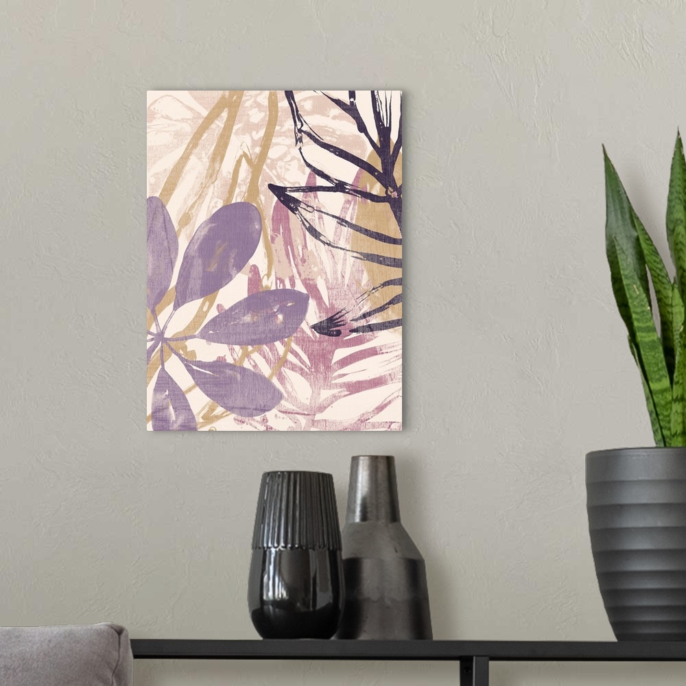 A modern room featuring Purple Palms I