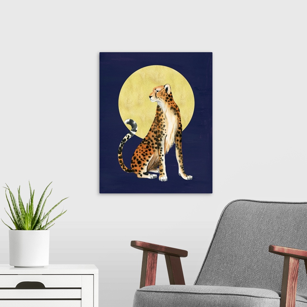 A modern room featuring Queen of the Jungle I