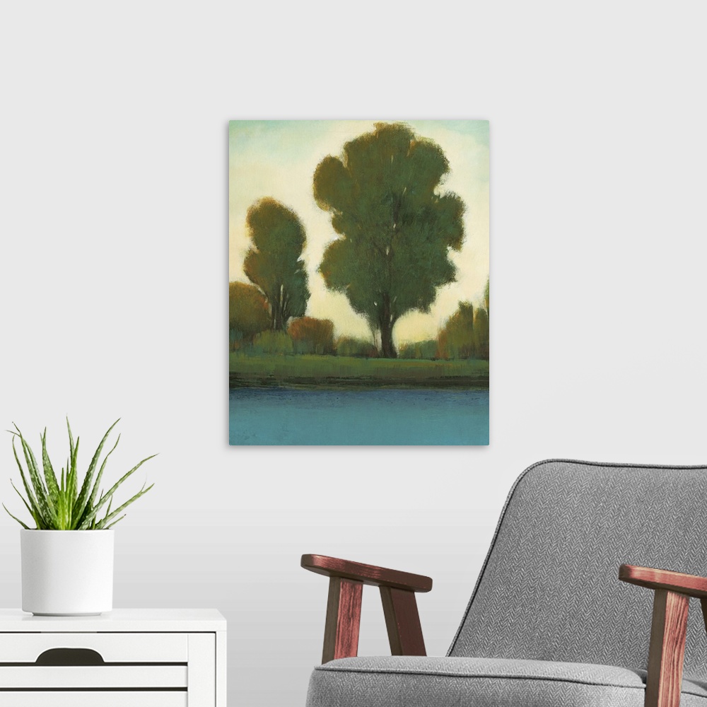 A modern room featuring Quiet Moment II