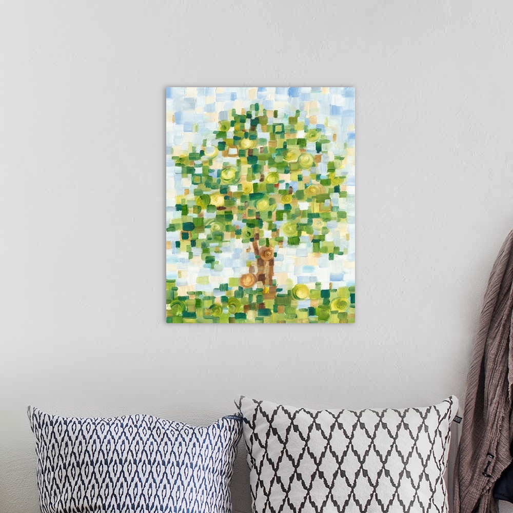 A bohemian room featuring Quilted Tree I