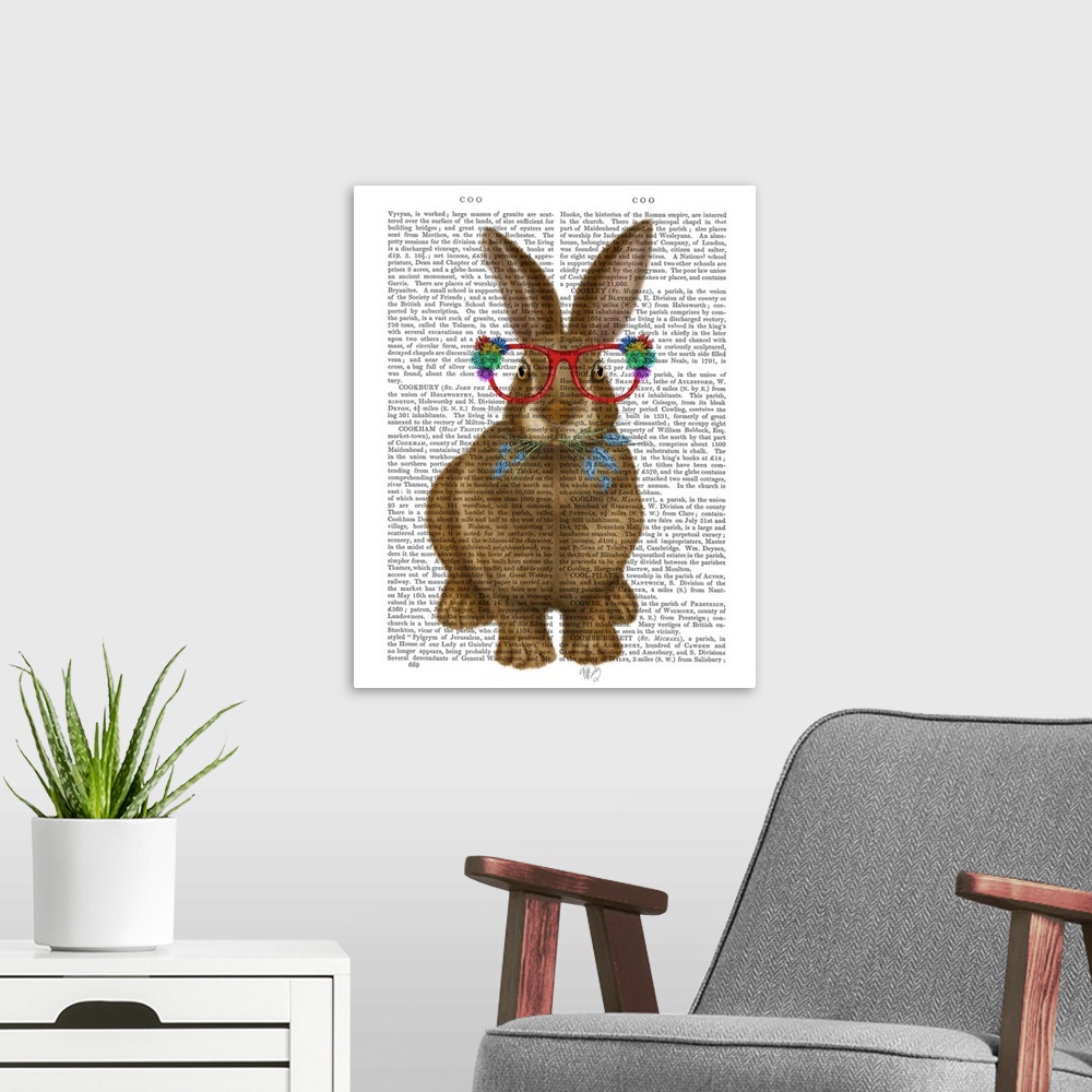 A modern room featuring Rabbit and Flower Glasses