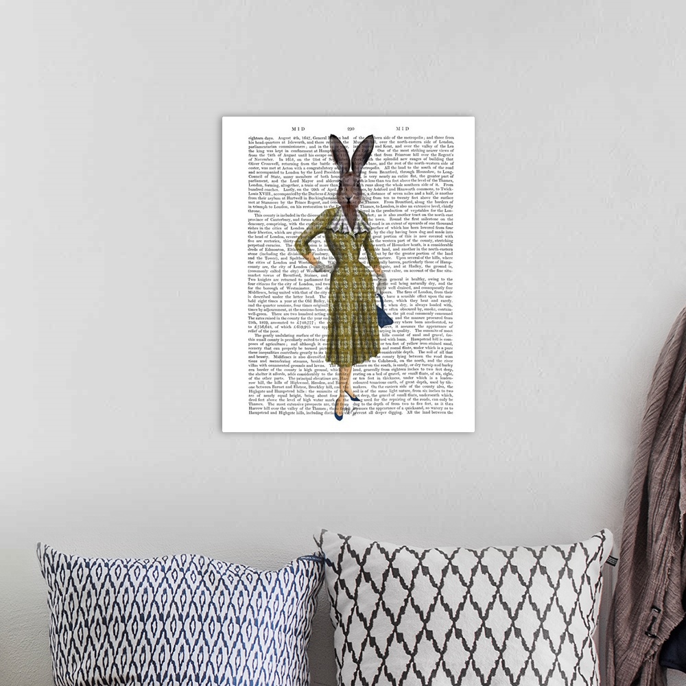 A bohemian room featuring Rabbit In Mustard Dress