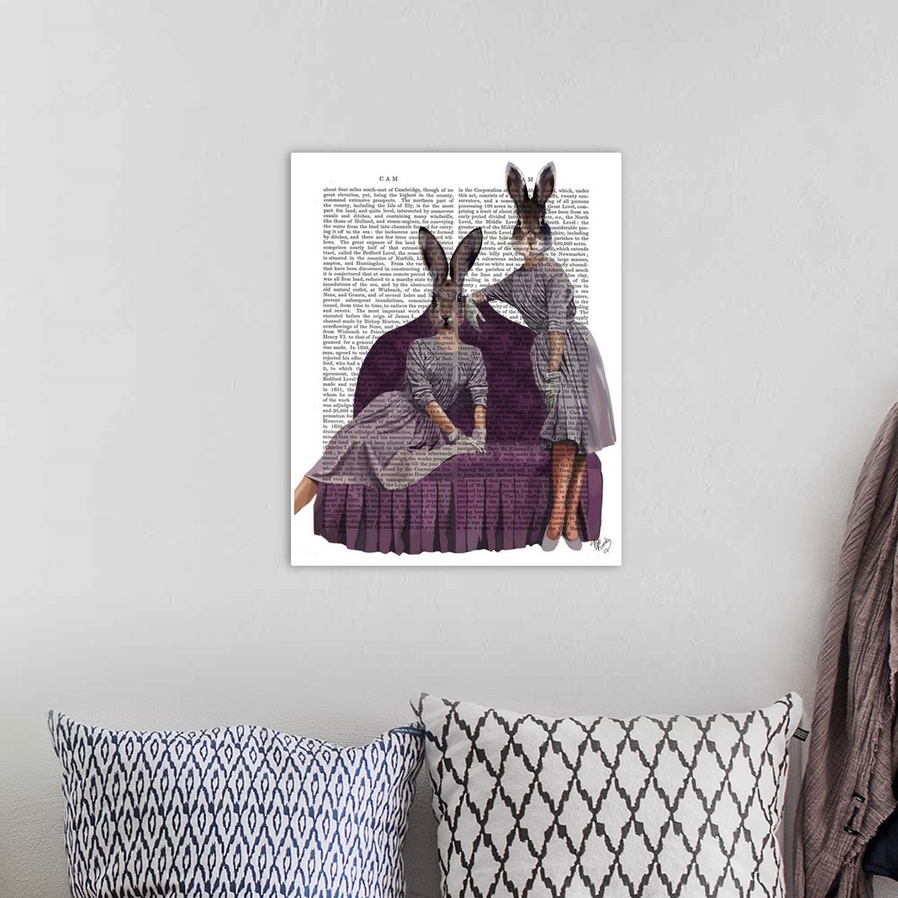 A bohemian room featuring Rabbits in Purple
