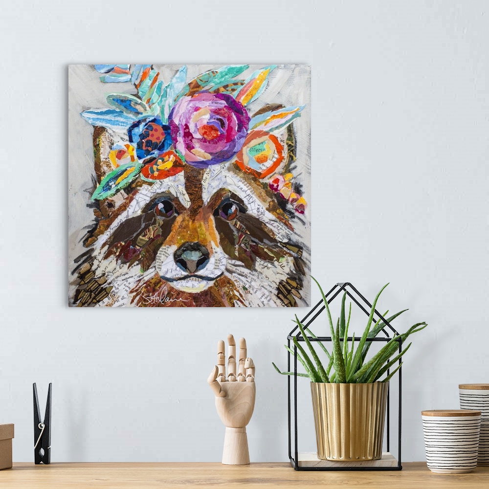 A bohemian room featuring Raccoon Floral