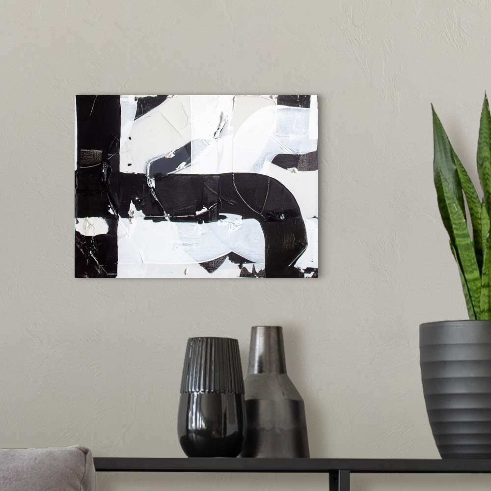 A modern room featuring Racetrack Diptych II