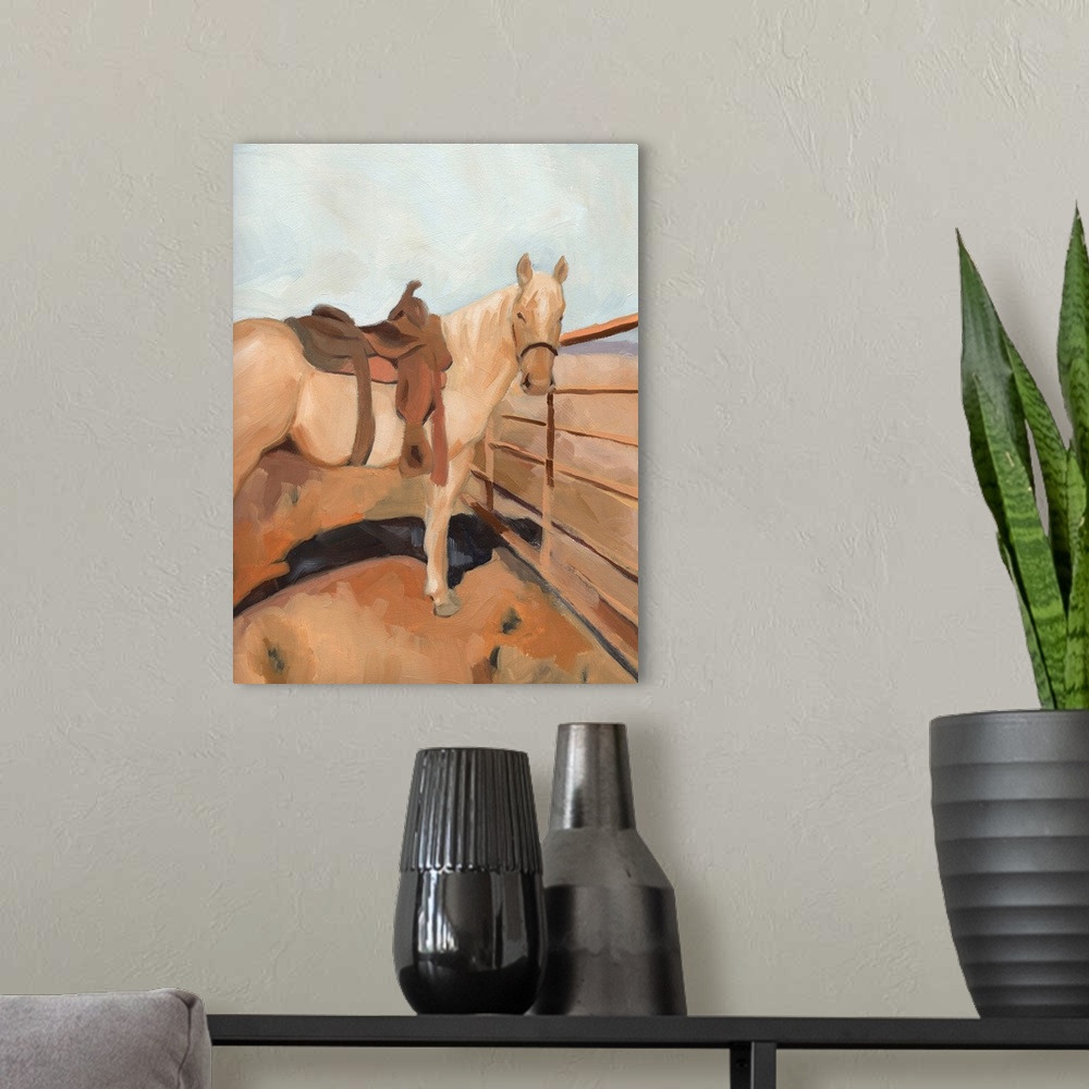 A modern room featuring Range Horse I