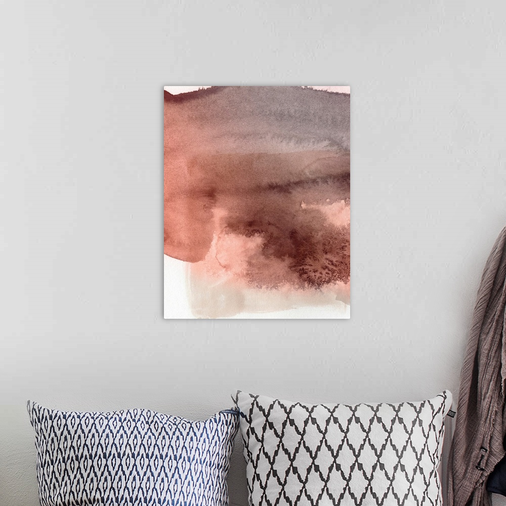 A bohemian room featuring Red Ochre Abstract II
