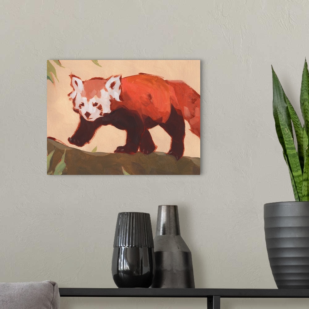 A modern room featuring Red Panda II