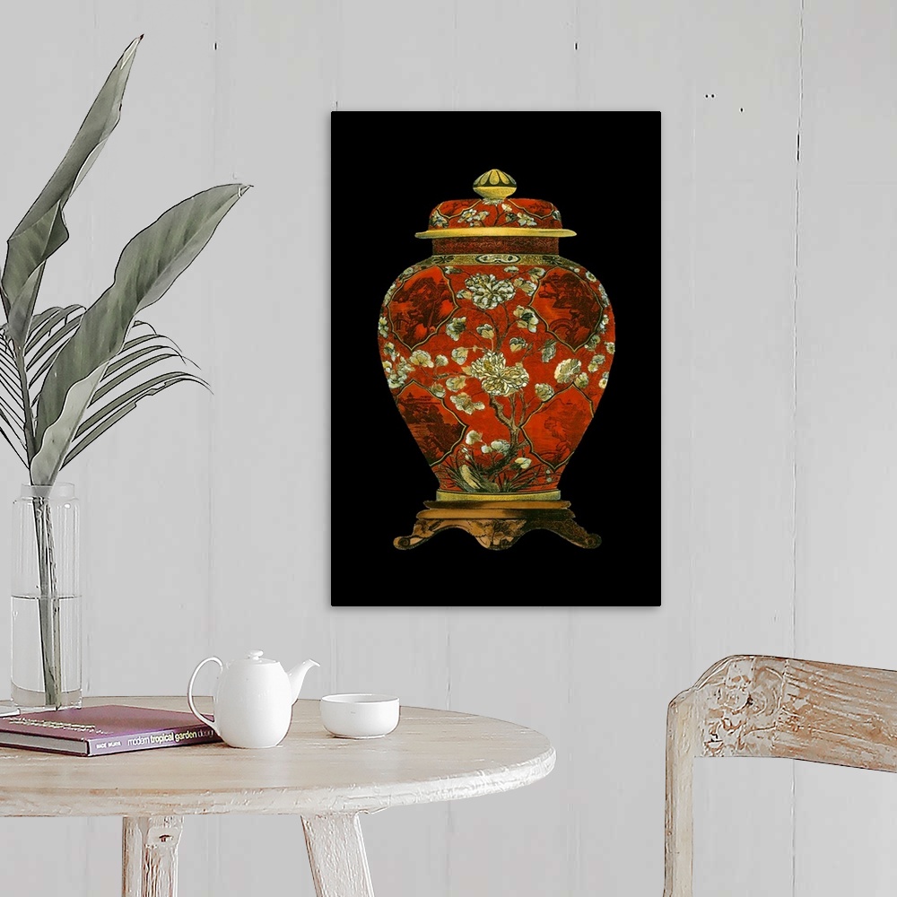A farmhouse room featuring Red Porcelain Vase II