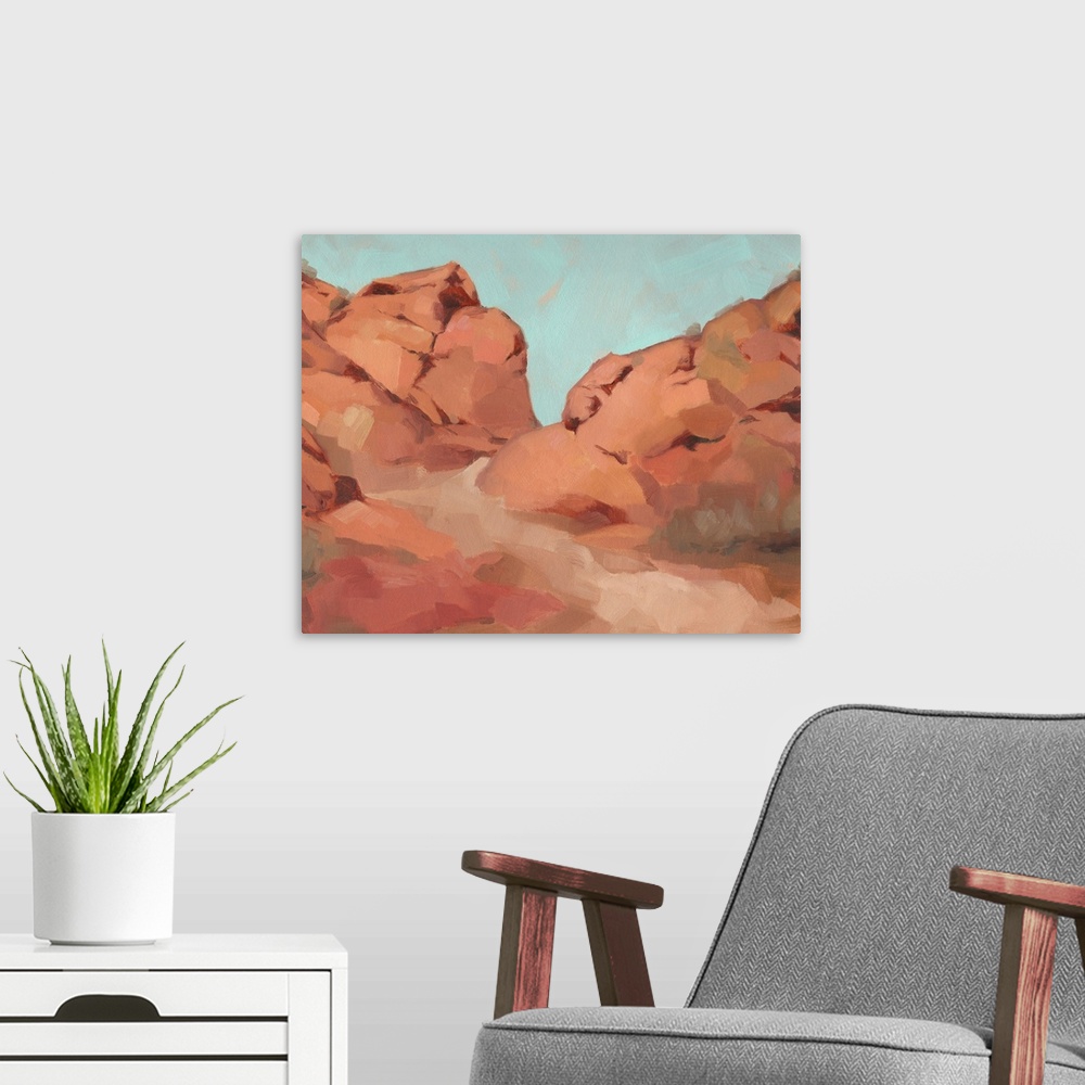 A modern room featuring Red Rocks View I