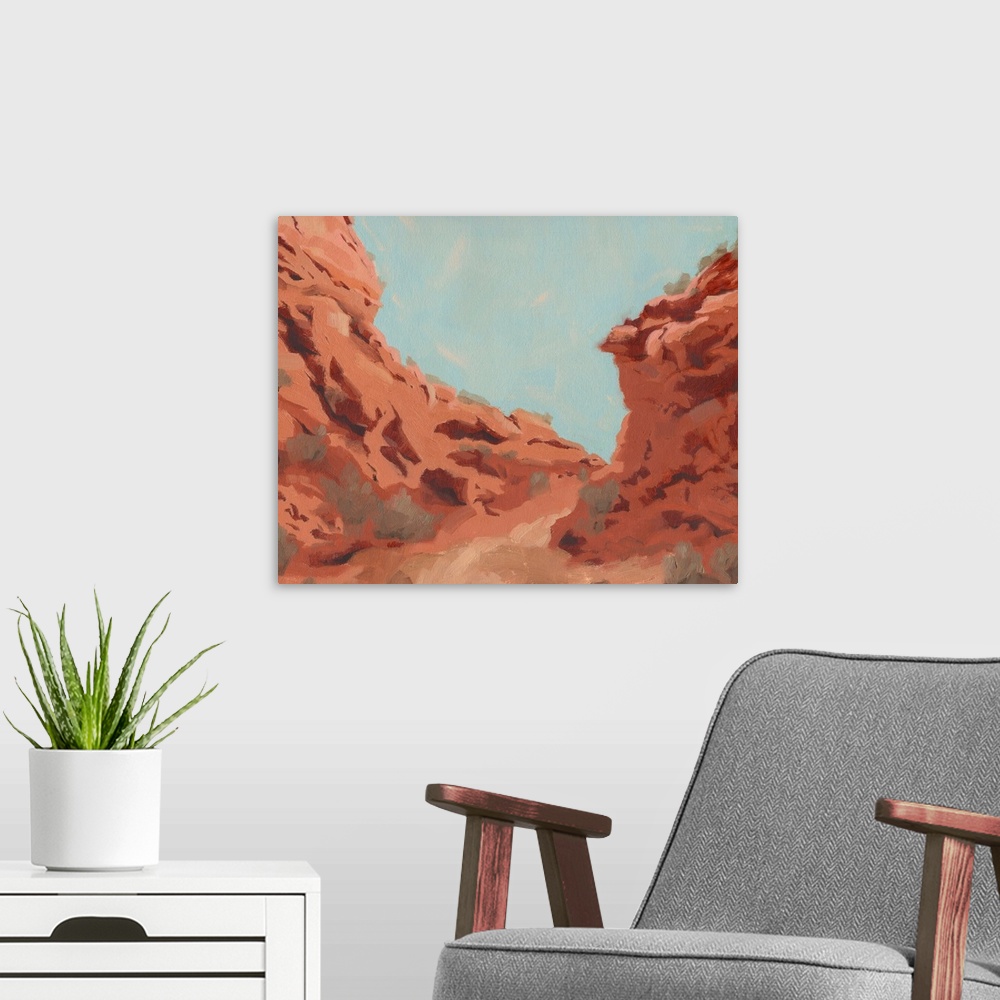 A modern room featuring Red Rocks View II