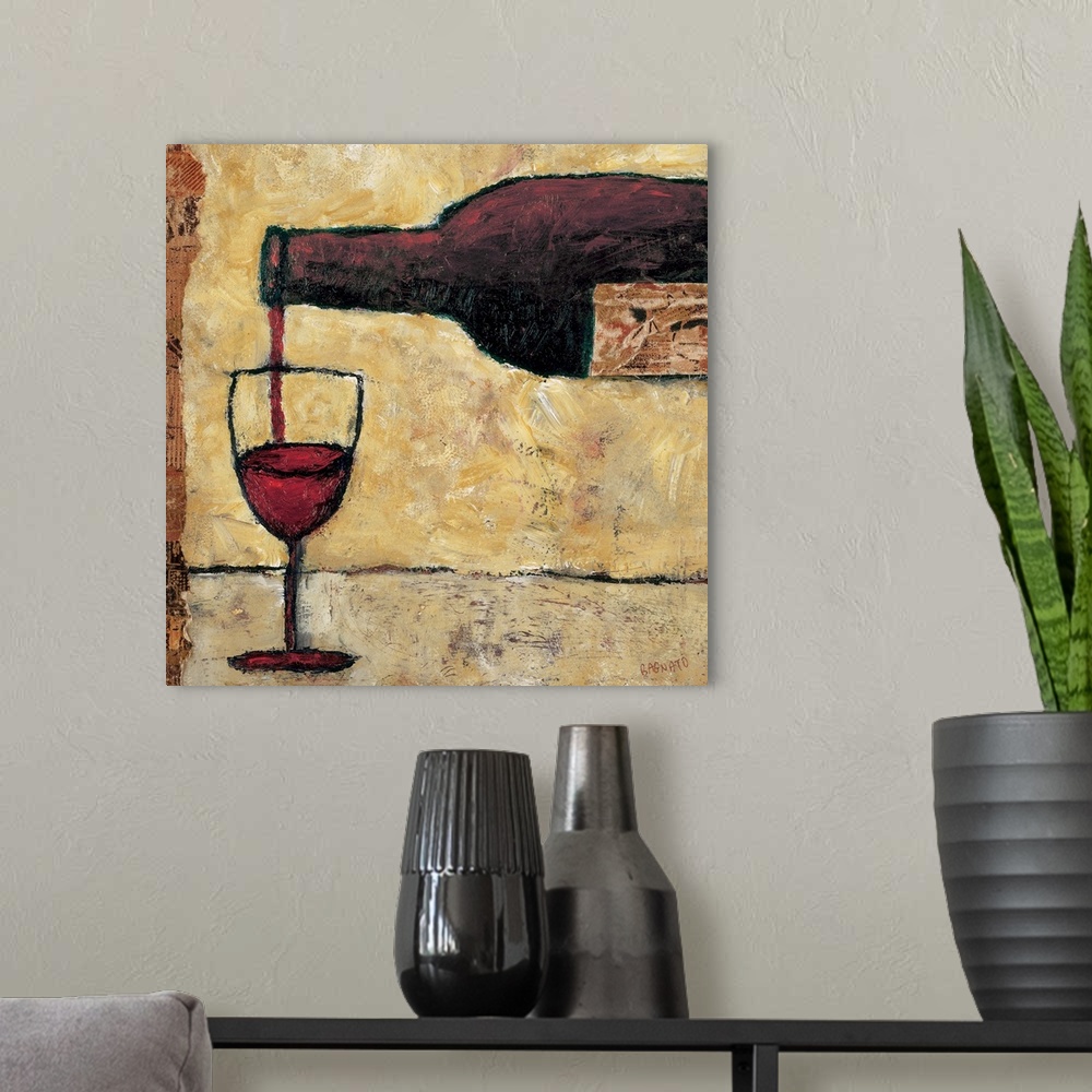 A modern room featuring Red Wine Pour