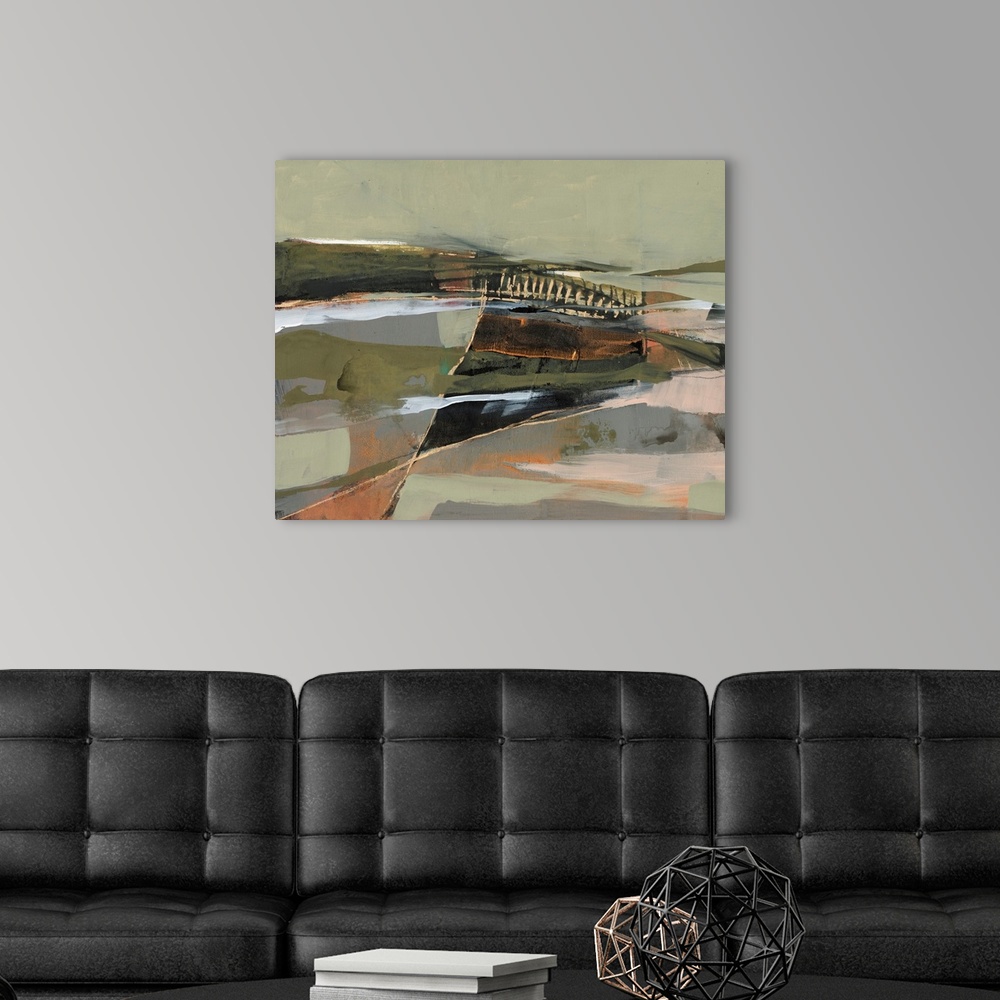 A modern room featuring Refracted Horizon II