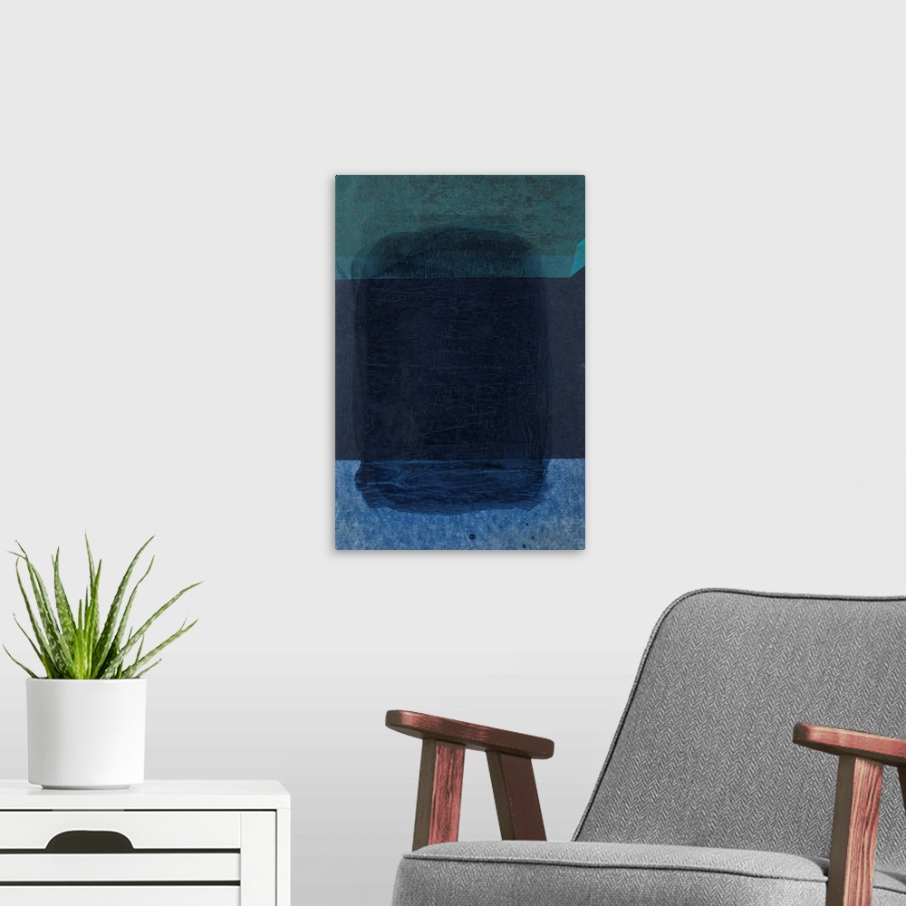 A modern room featuring Remembering Rothko II