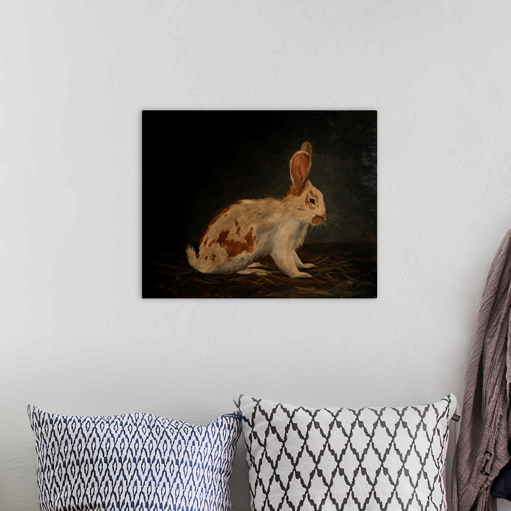 A bohemian room featuring Resting Bunny Rabbit IX