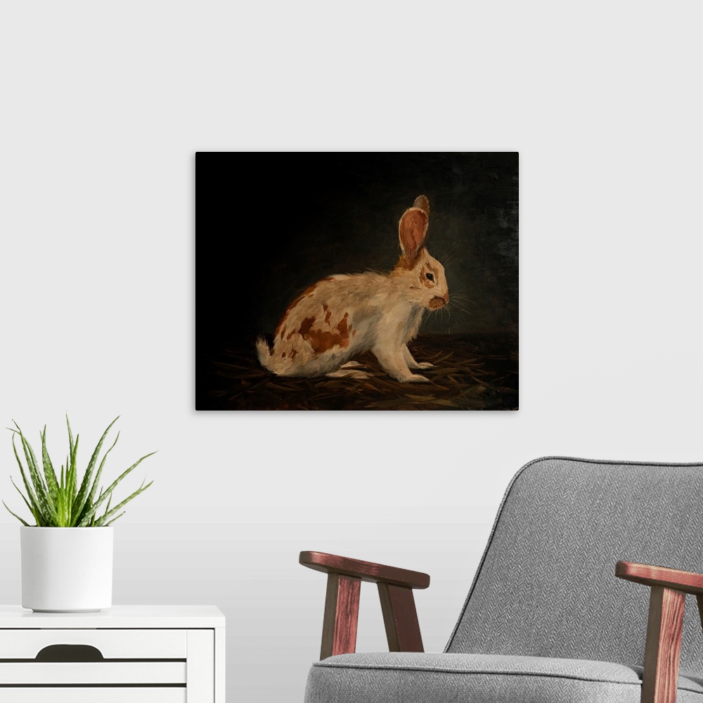 A modern room featuring Resting Bunny Rabbit IX