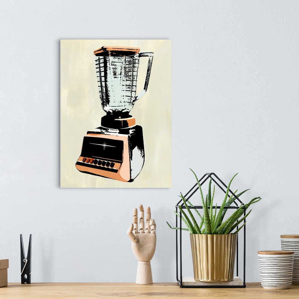 A bohemian room featuring Retro Kitchen Appliance I