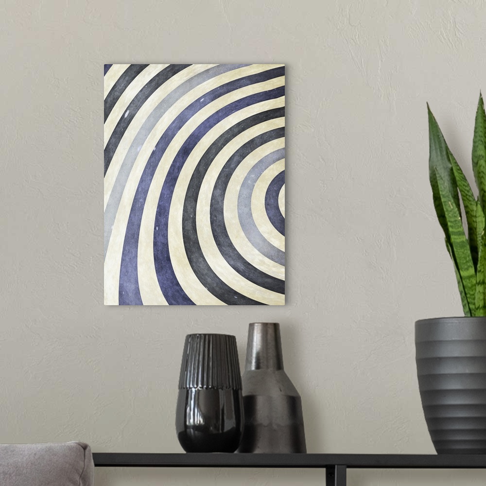 A modern room featuring Rings Of Abstract II