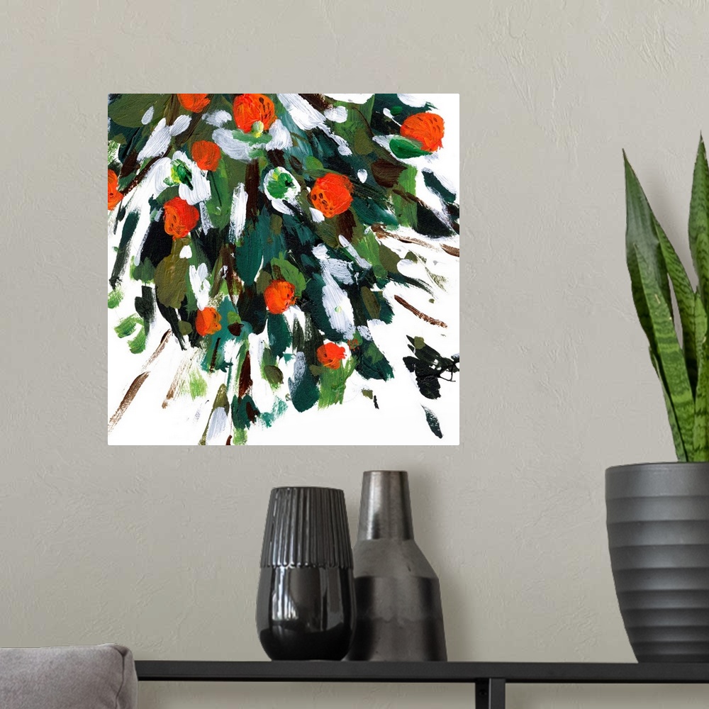 A modern room featuring Ripe Tangerines I