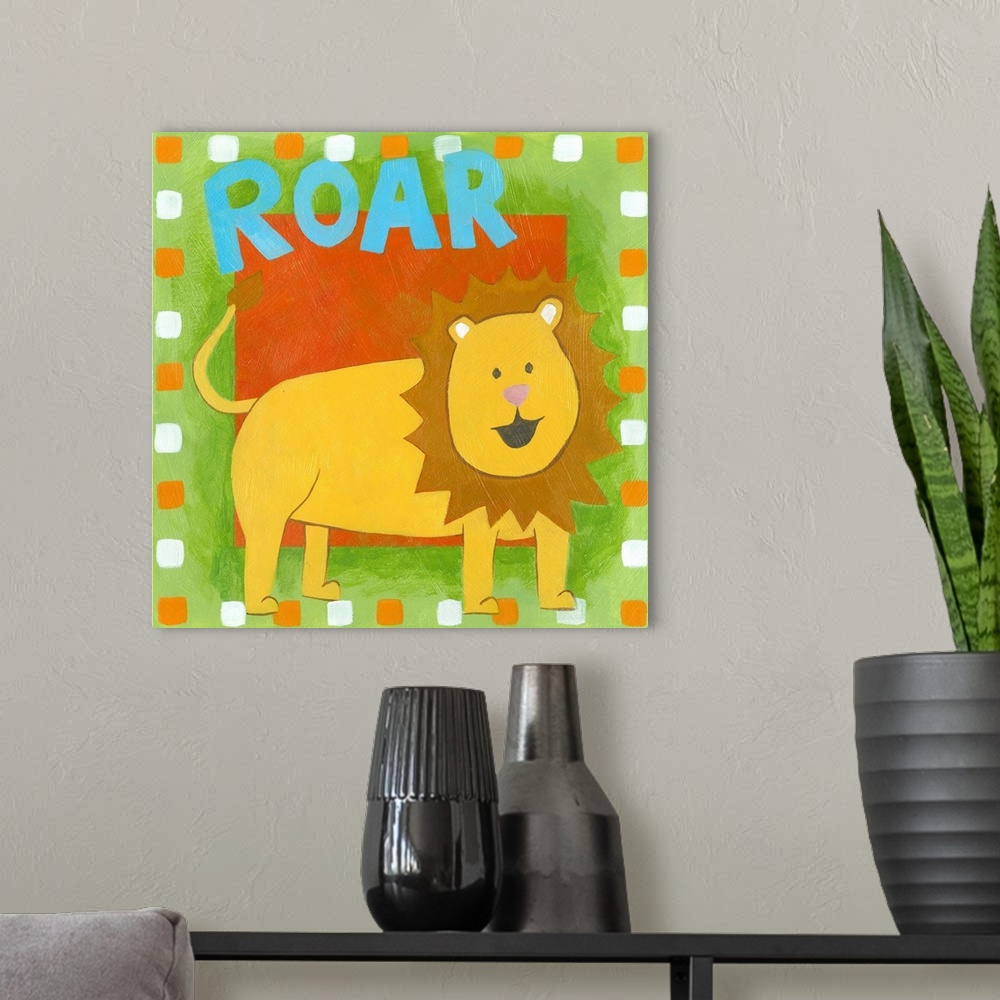 A modern room featuring Roar