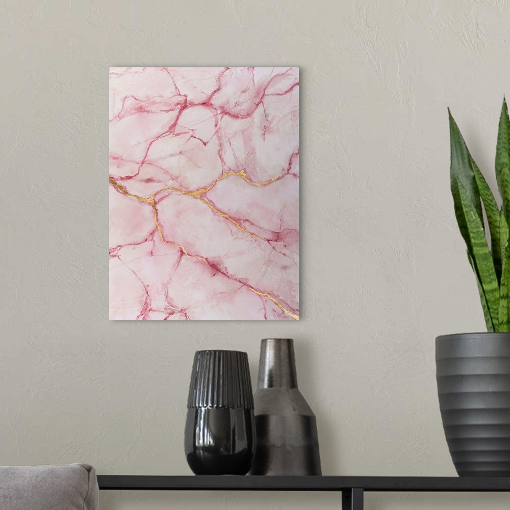 A modern room featuring Rose Marble II