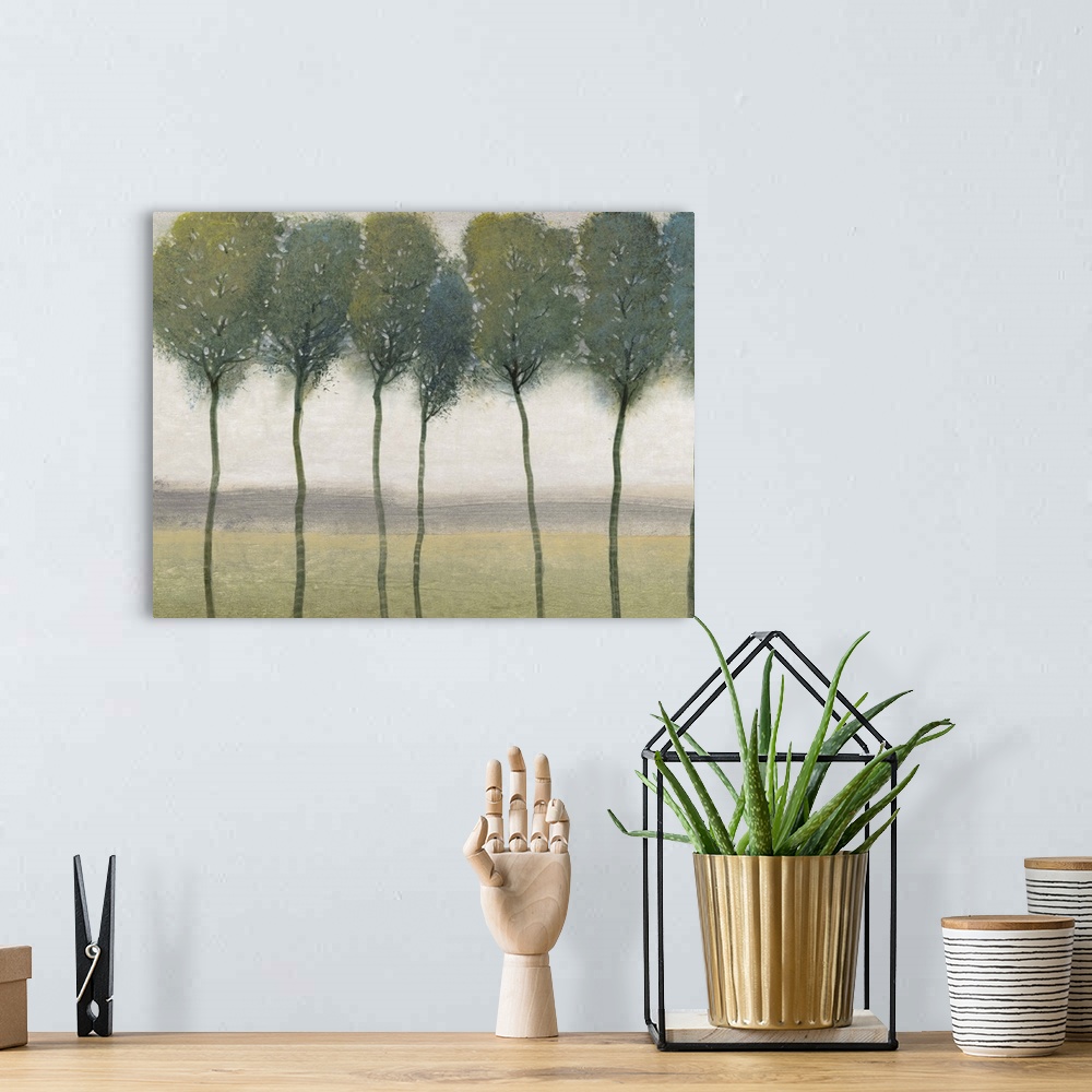 A bohemian room featuring Row of Trees I