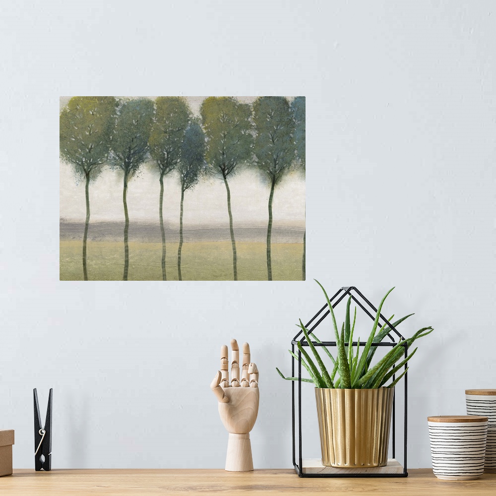 A bohemian room featuring Row of Trees I