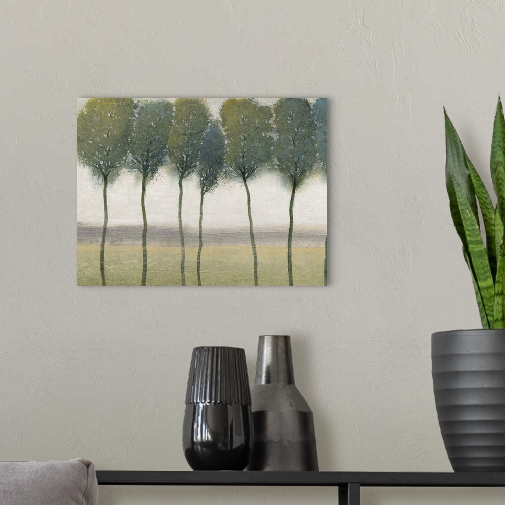 A modern room featuring Row of Trees I