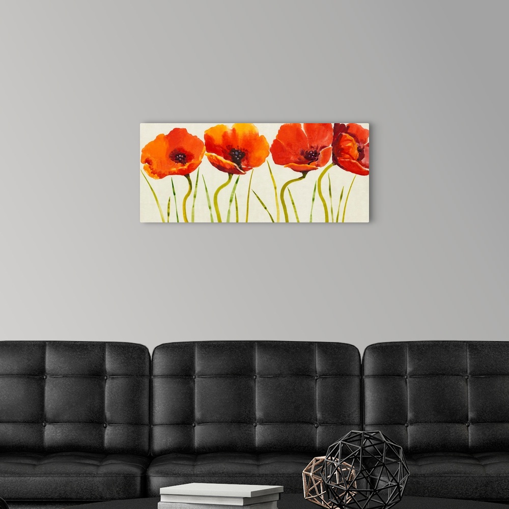 A modern room featuring Row of Tulips II