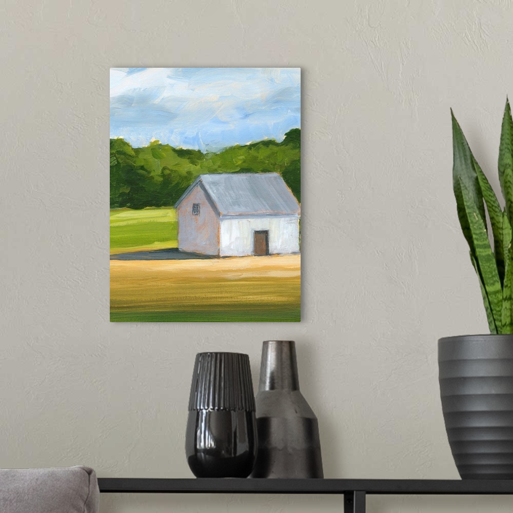 A modern room featuring Rural Landscape II