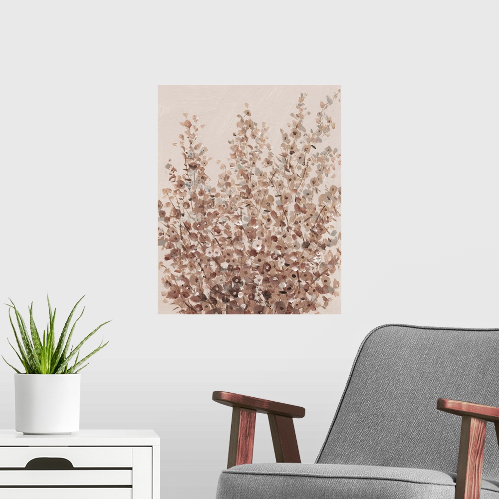 A modern room featuring Rustic Wildflowers II