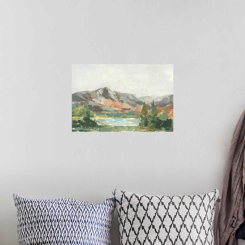 A bohemian room featuring Rusty Mountains I